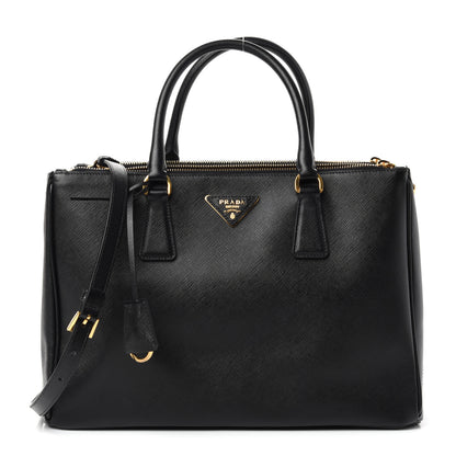 Prada Saffiano Medium Galleria Double Zip Tote Black 1 of 10