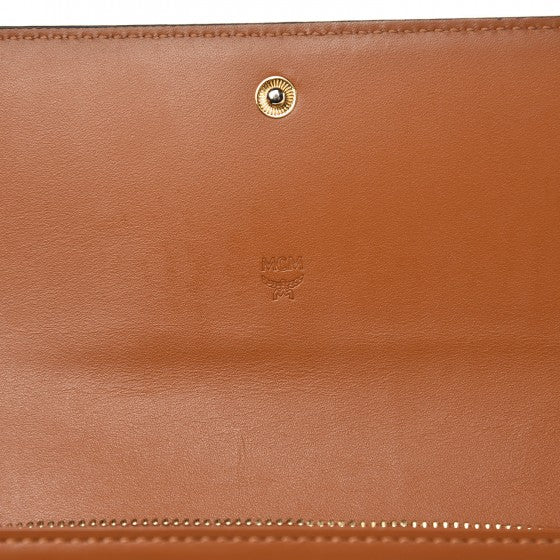MCM Visetos Continental Flap Wallet Cognac 7 of 8