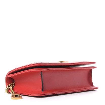 Gucci Calfskin Matelasse GG Marmont Mini Bag Hibiscus Red 4 of 10