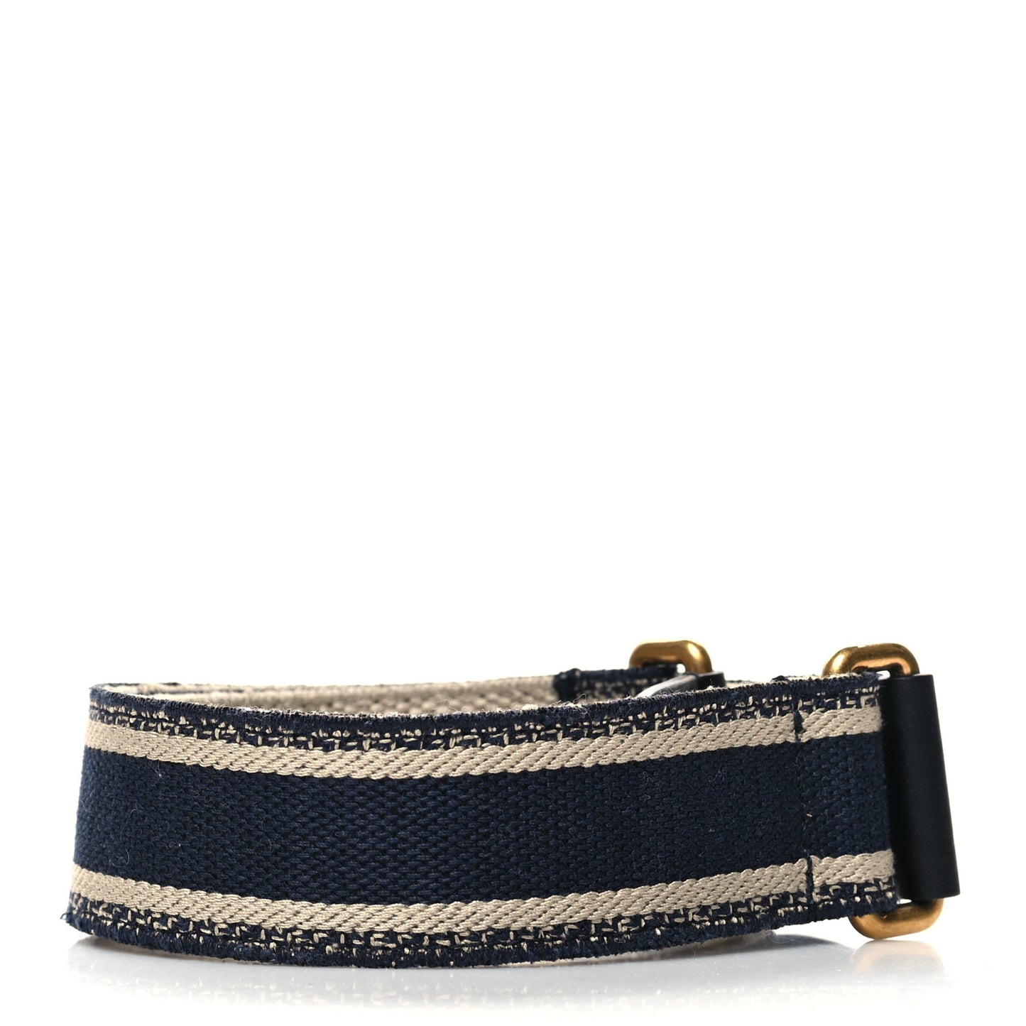 Canvas Embroidered Book Belt 85 34 Bleu
