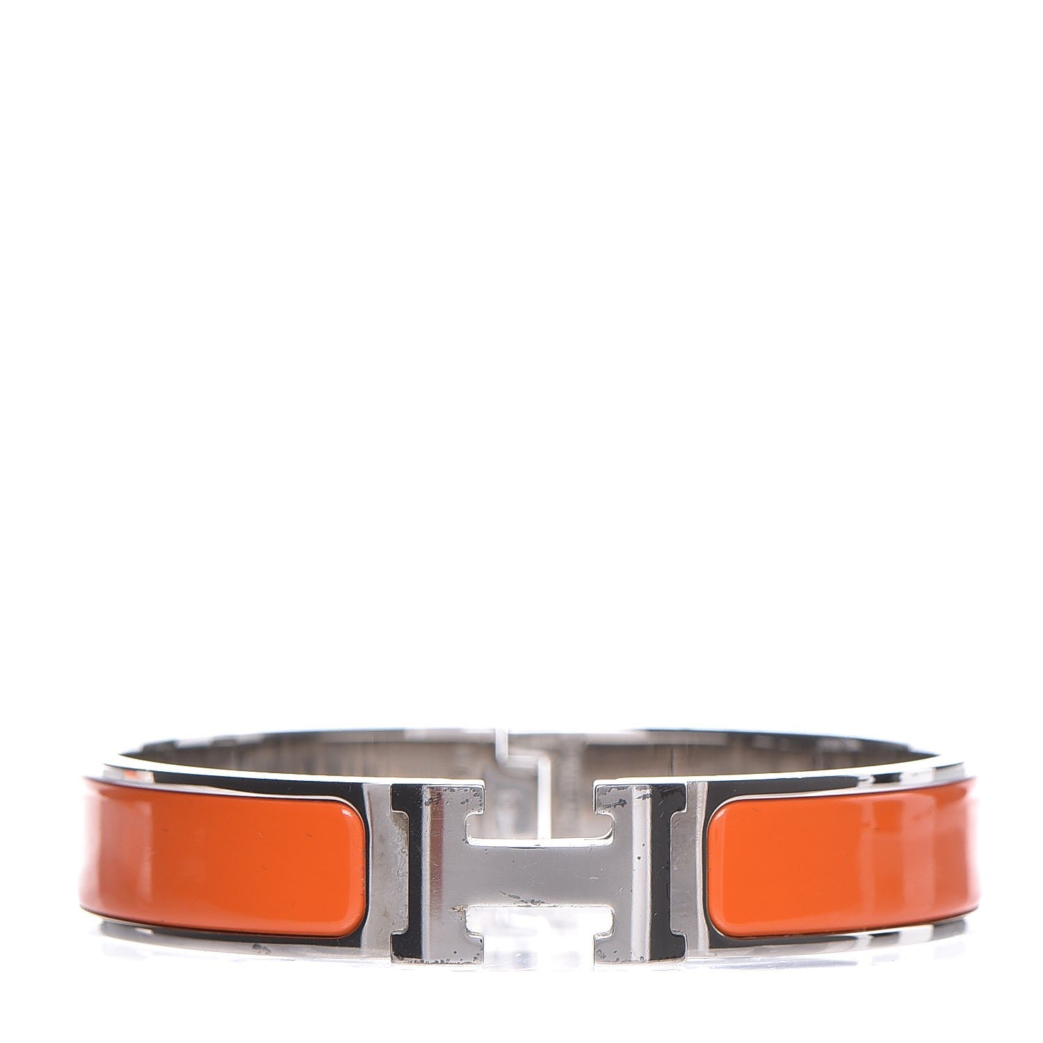 Hermes Enamel Narrow Clic Clac H Bracelet PM Orange 1 of 4