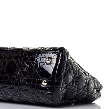 Christian Dior Patent Cannage Small Dior Soft Shopping Tote Black 8 of 8
