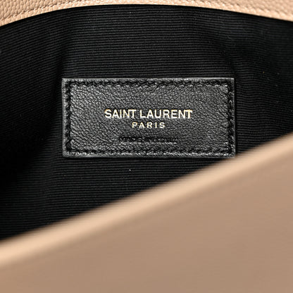 Saint Laurent Grain De Poudre Uptown Pouch Dark Beige 7 of 8