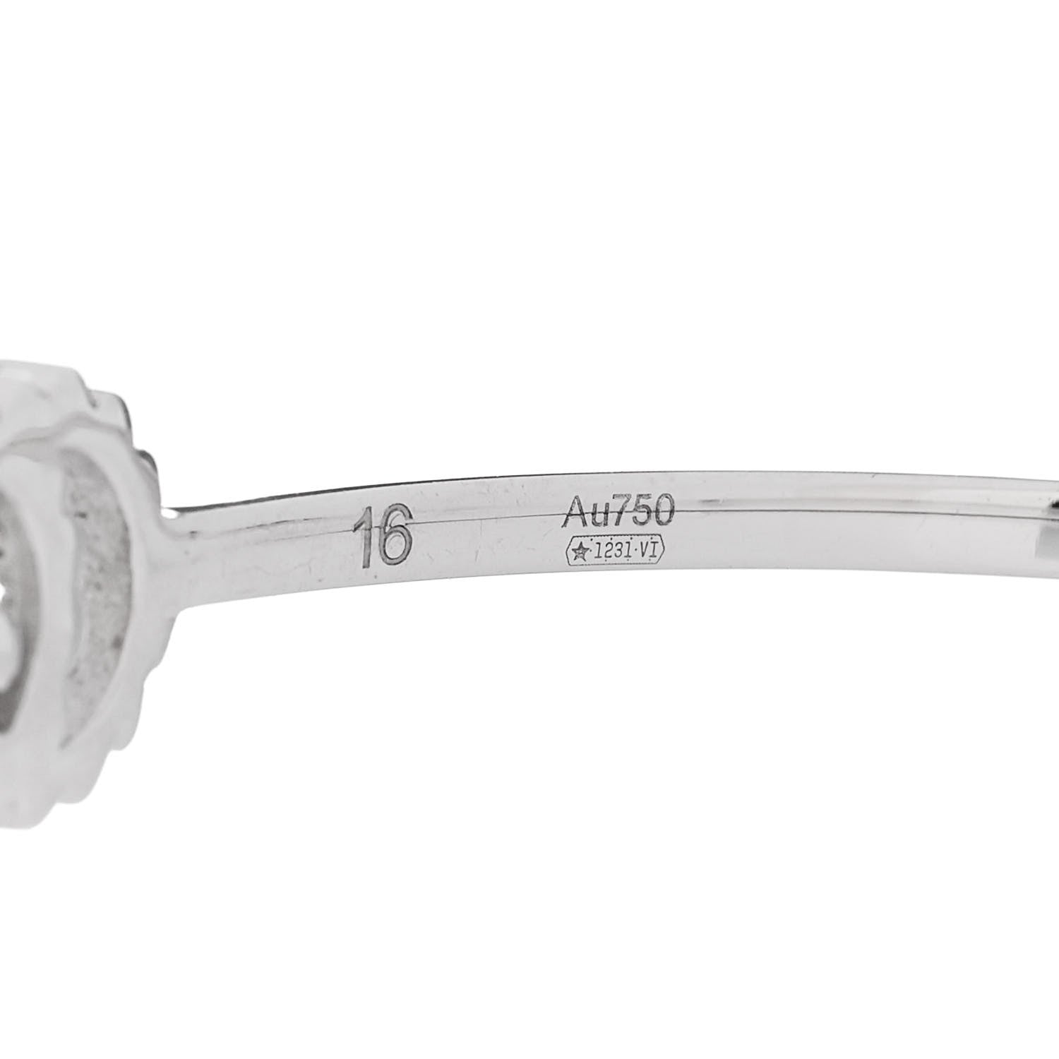 Gucci 18K White Gold Diamond GG Running Cuff Bracelet 4 of 4