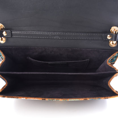 Fendi Velvet Vitello Dolce Fun Fair Kan I Shoulder Bag Tobacco Multicolor Black 5 of 12