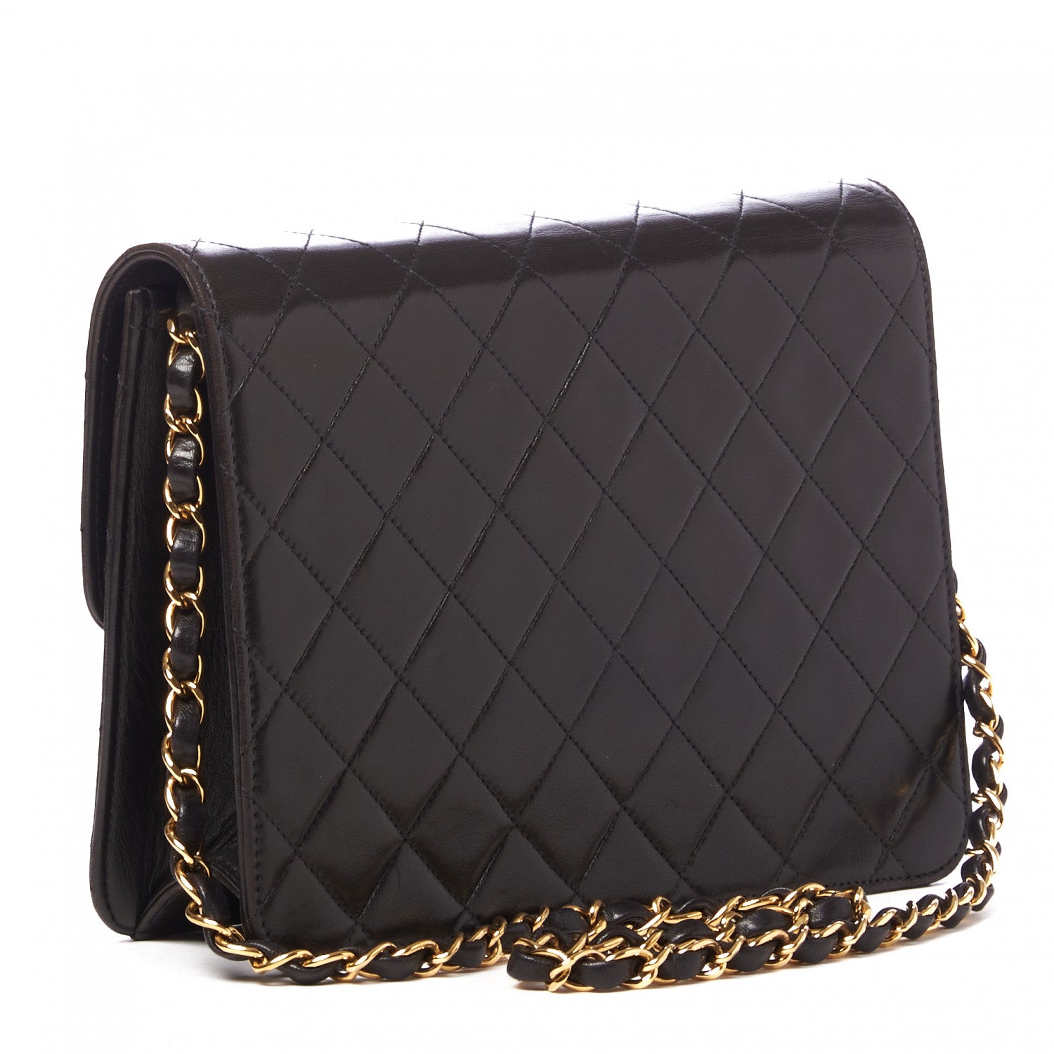 Chanel Lambskin Quilted Small Single Flap Black 2 of 9