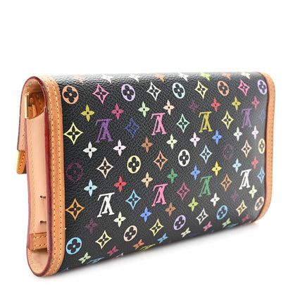 Louis Vuitton Monogram Multicolor Porte Tresor International Wallet Black 3 of 6