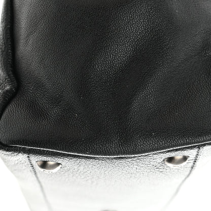 Fendi Goatskin Zucca Medium Peekaboo Iconic Satchel Black Tobacco 17 of 17