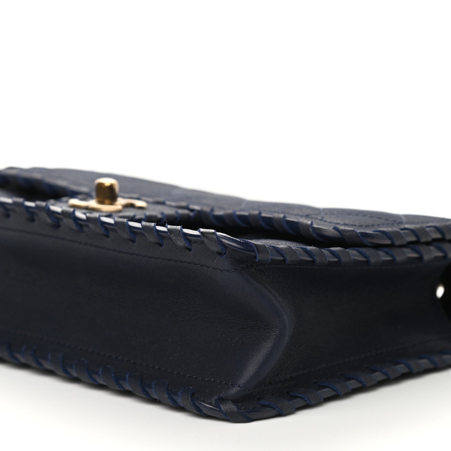 Chanel Iridescent Calfskin Small Happy Stitch Flap Navy 8 of 8