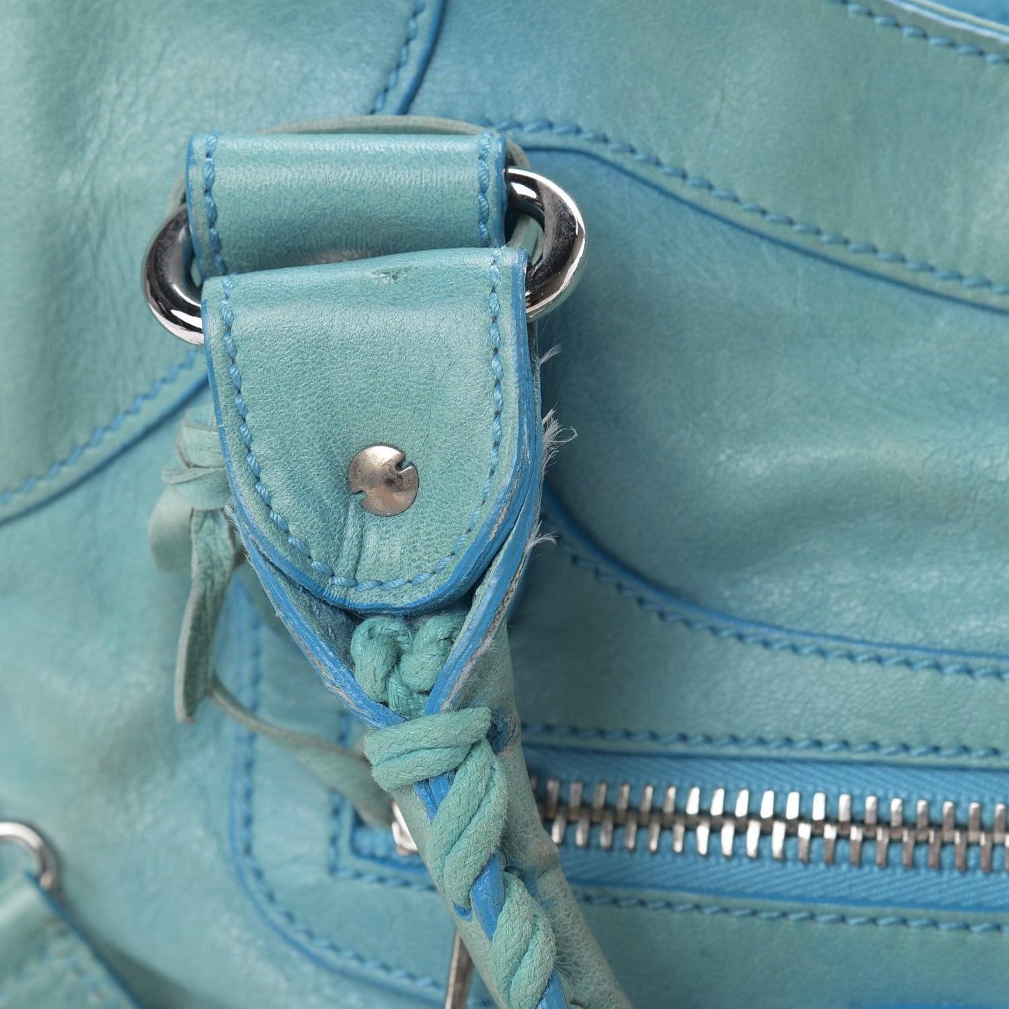 Agneau Giant 21 Silver Hardware City Turquoise