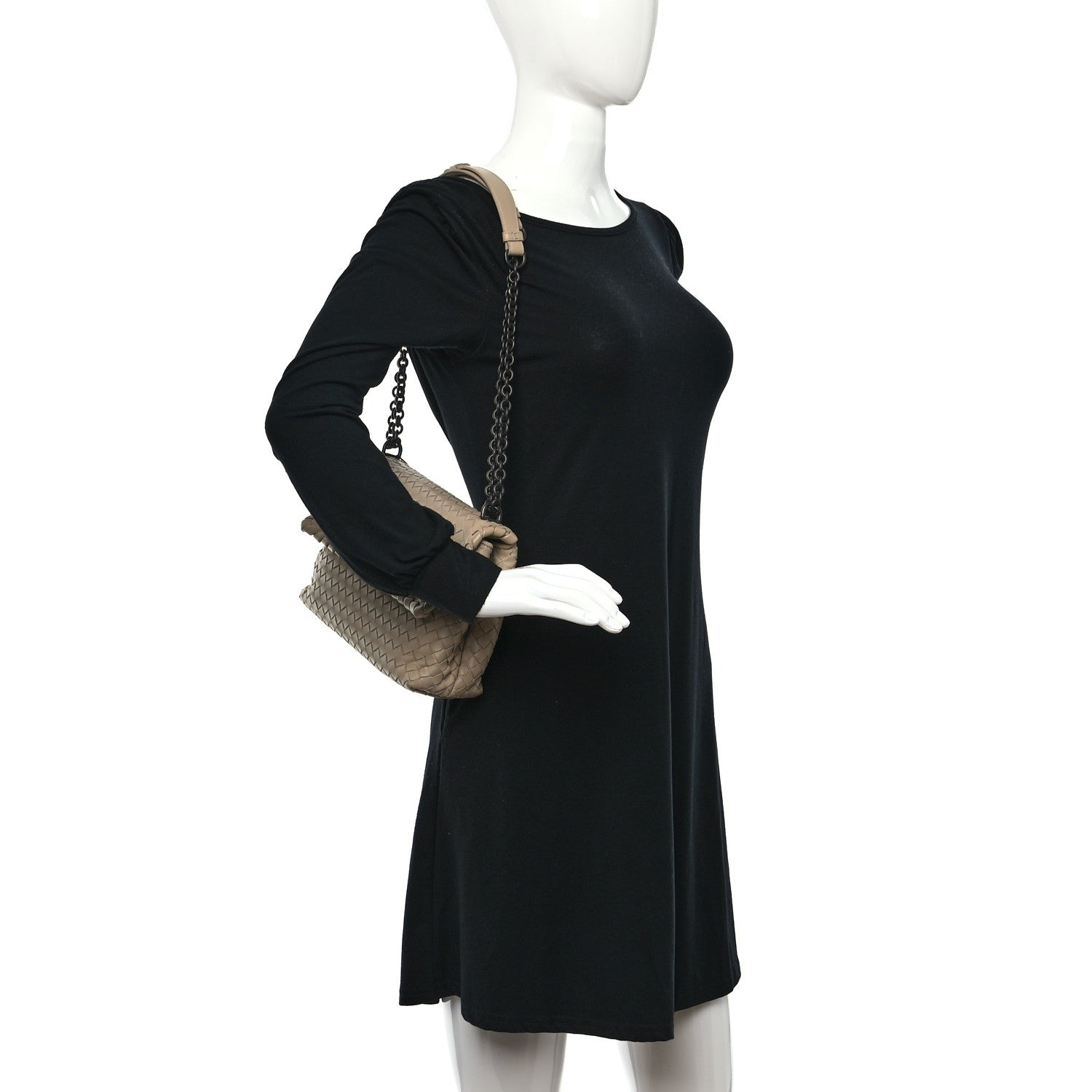 Bottega Veneta Nappa Intrecciato Small Olimpia Shoulder Bag Mink 2 of 9