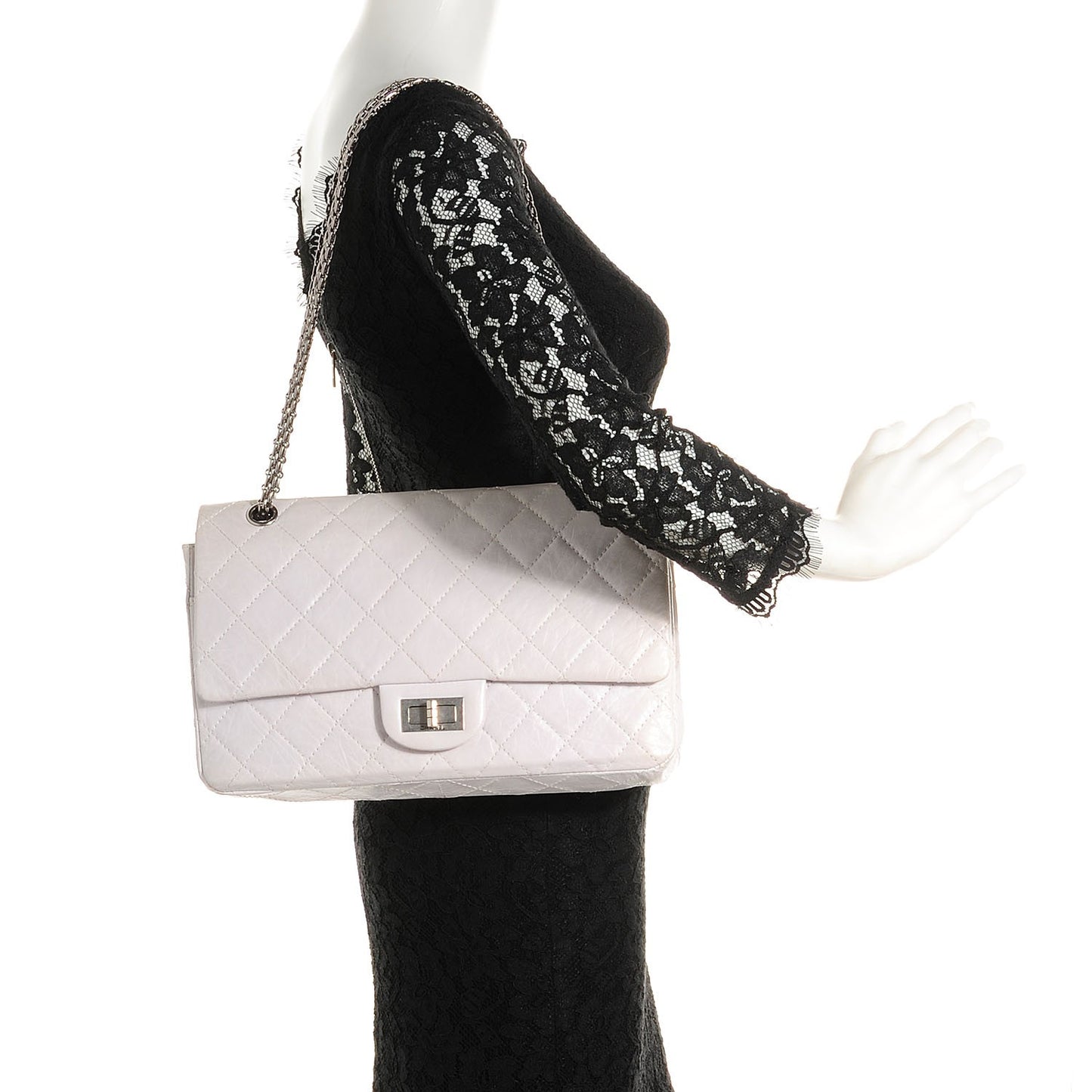 Aged Calfskin 50th Anniversary 2.55 Reissue 227 White