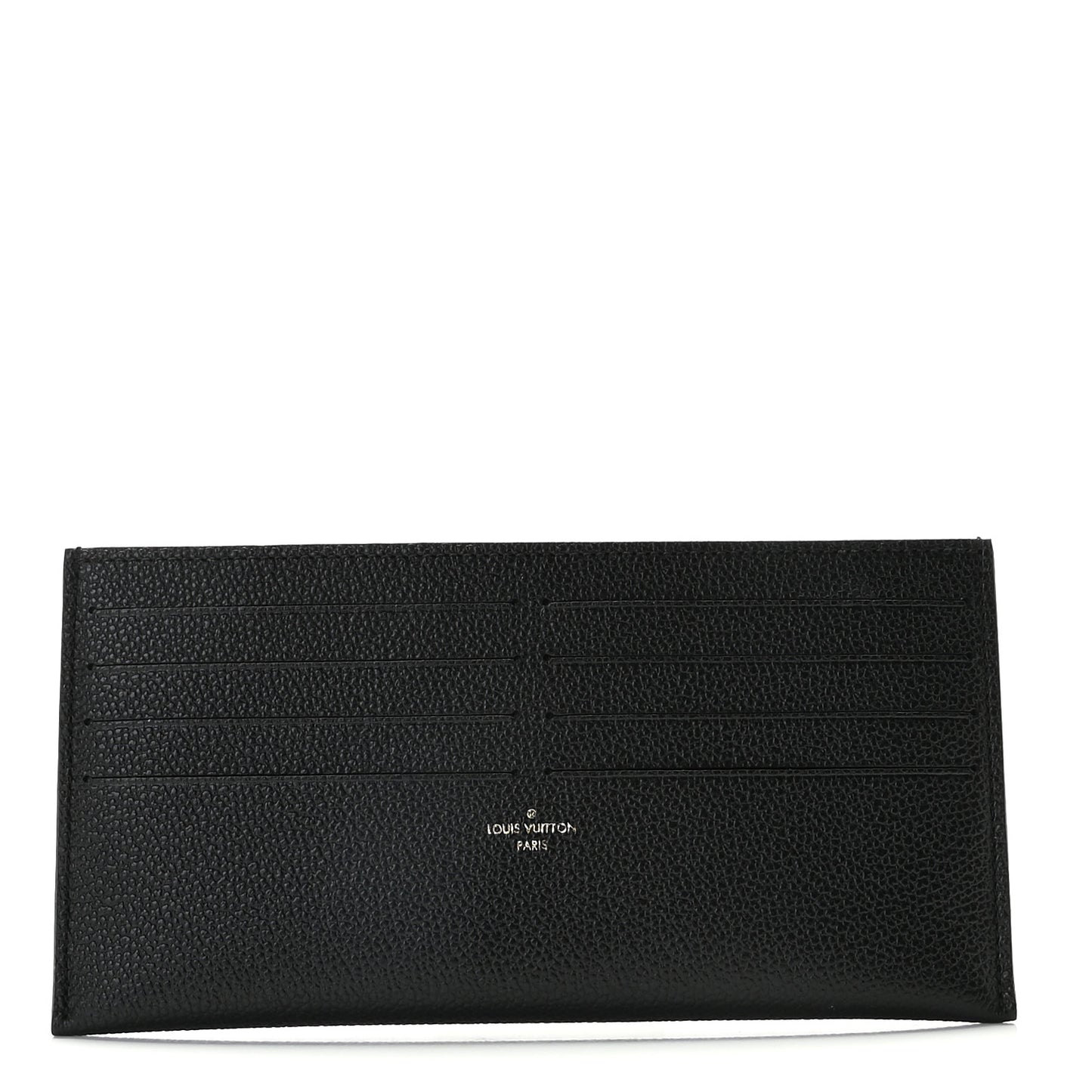 Calfskin Felicie Chain Wallet Card Holder Insert Black