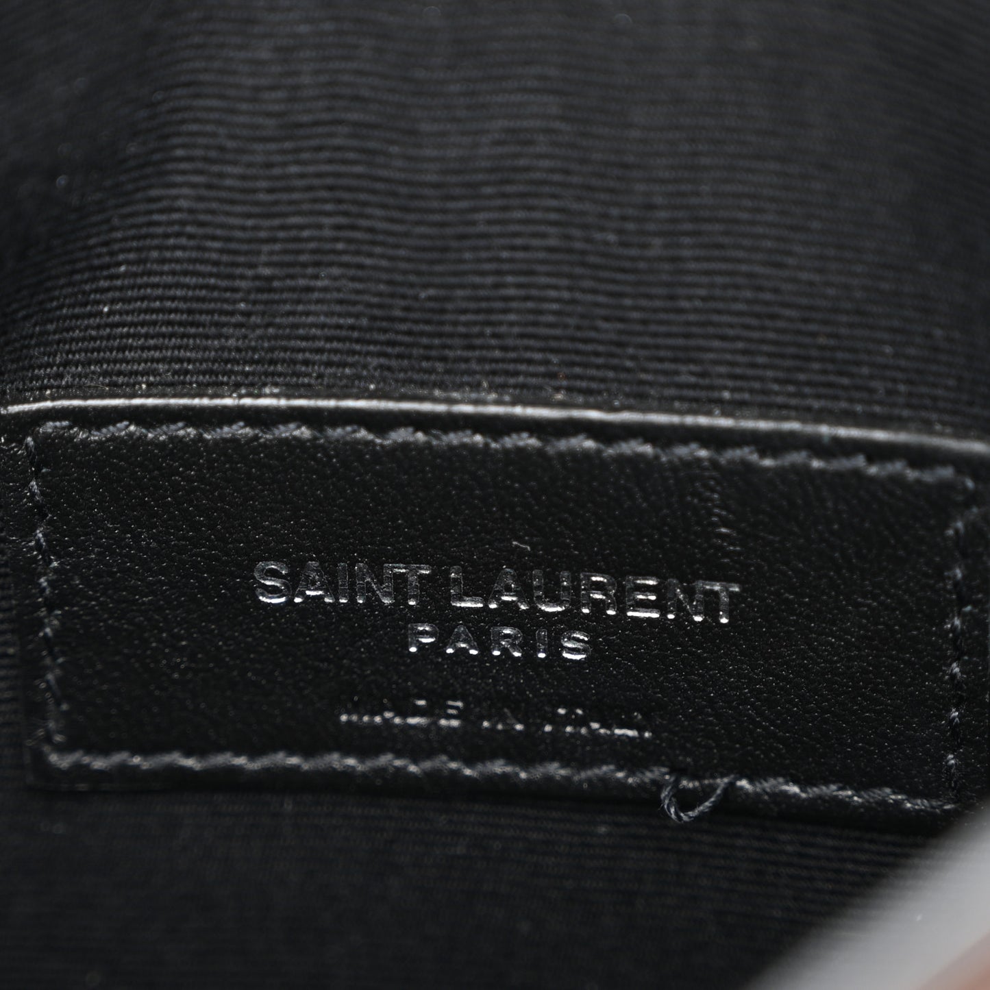 Calfskin Crocodile Embossed Monogram Uptown Baby Pouch Black