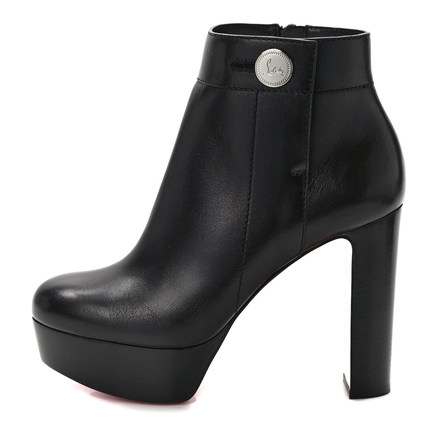 Christian Louboutin Calfskin Janis Alta 120 Booties 37 Black 1 of 9