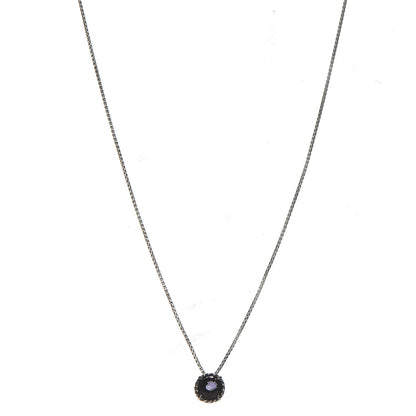 David Yurman Sterling Silver Black Orchid 8mm Petite Chatelaine Pendant Necklace 2 of 7