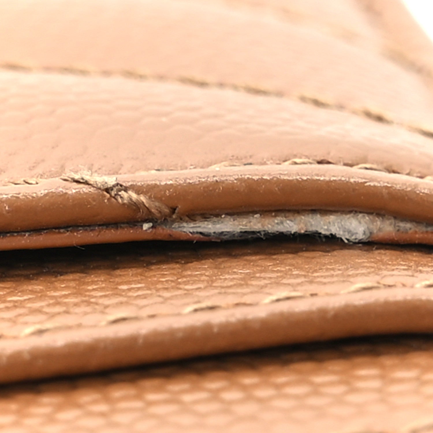 Saint Laurent Grain De Poudre Matelasse Chevron Monogram Credit Card Case Natural Dark 9 of 10