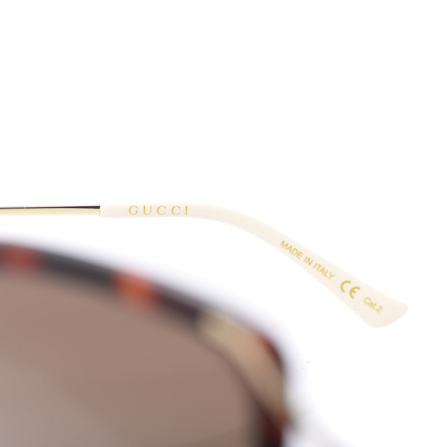 Acetate Butterfly Sunglasses GG0647S Havana Brown Gold
