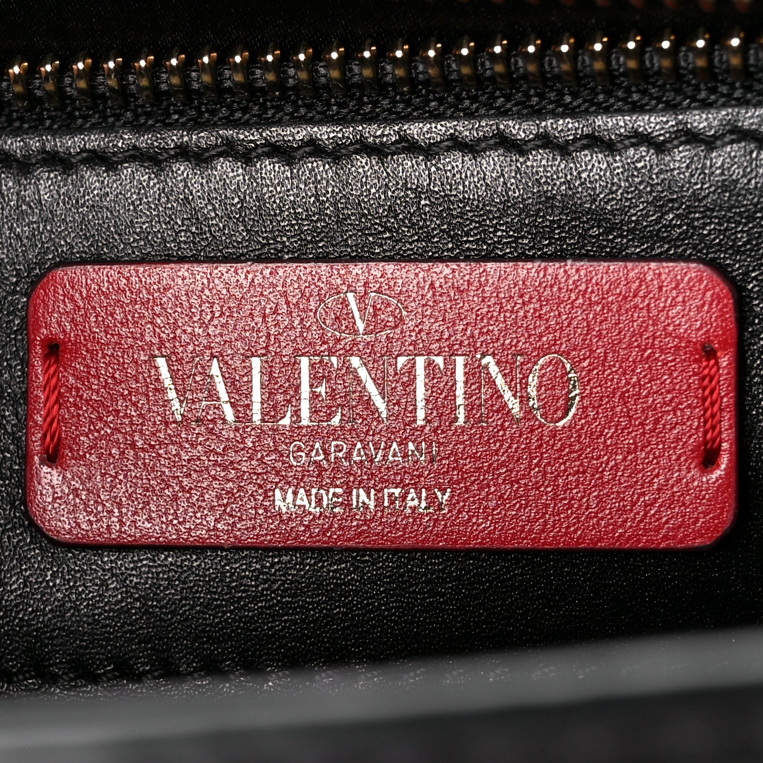 Valentino Garavani Calfskin Embroidered Beaded Rockstud Small Demilune Shoulder Bag Black Multicolor 7 of 14