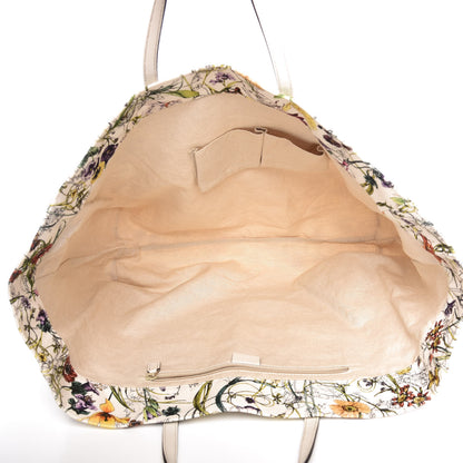Gucci Canvas Flora Infinity Large Tote White 5 of 9