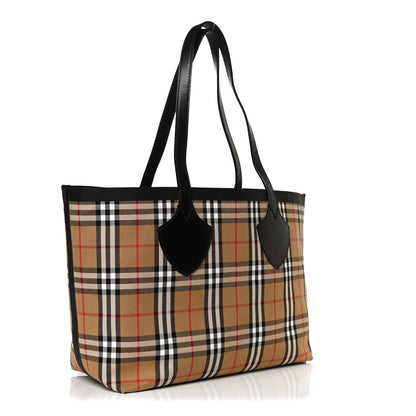 Burberry Vintage Check Medium The Giant Reversible Tote Antique Yellow Bright Red 3 of 25