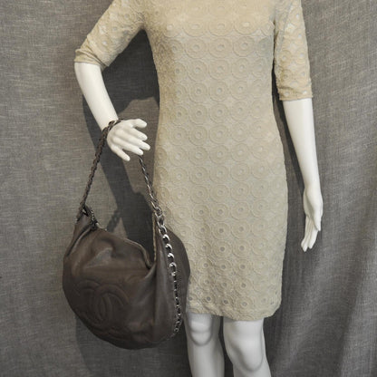 Chanel Leather Modern Chain Hobo Brown 2 of 10