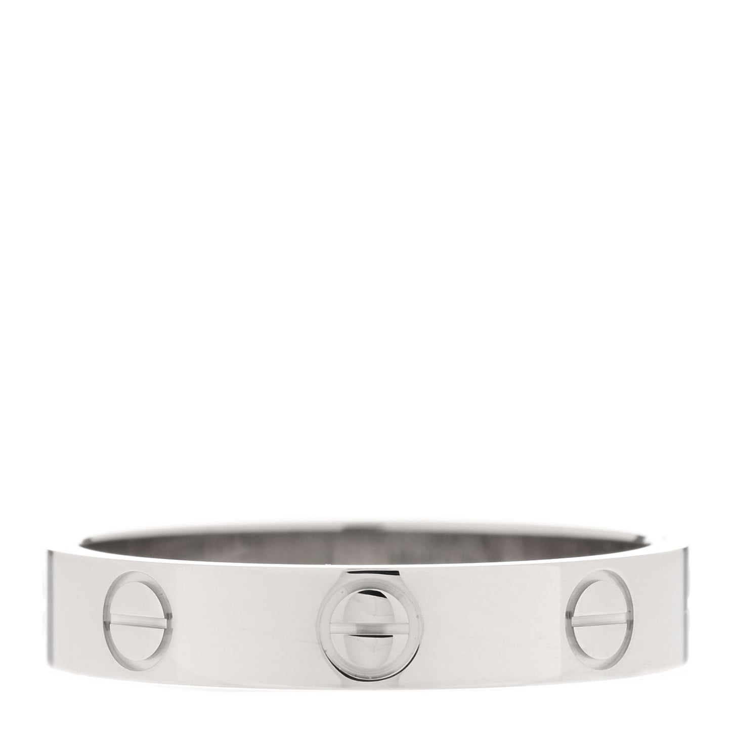 18K White Gold 3.5mm LOVE Wedding Band Ring 53 6.5