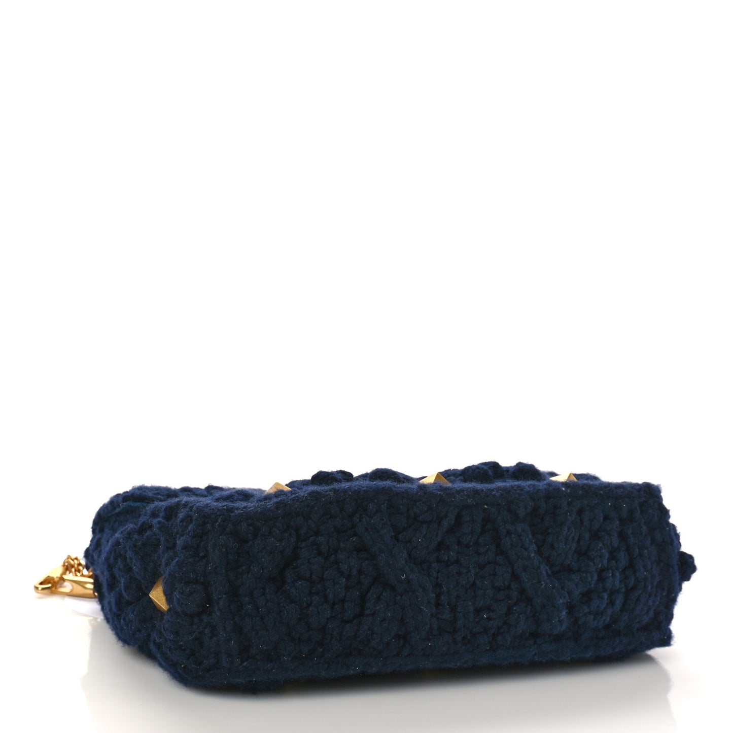 Cashmere Medium Roman Stud Shoulder Bag Marine