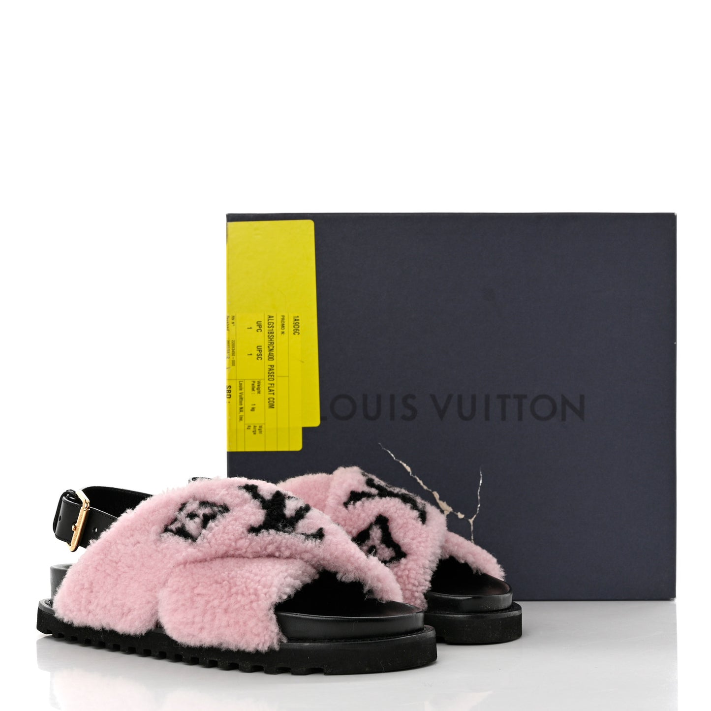 Shearling Paseo Sandals 40 Pink