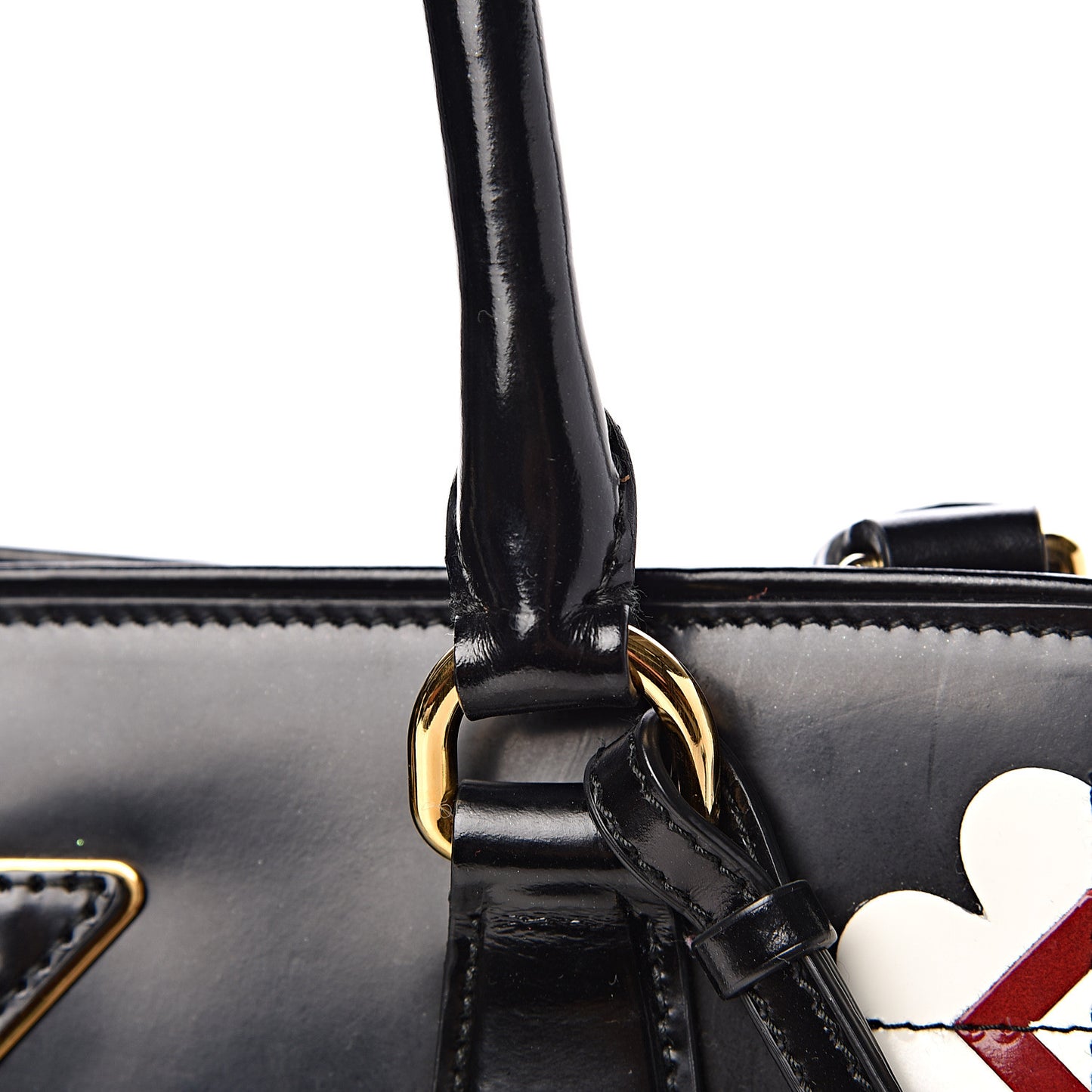 Spazzolato Floral Shopper Black White