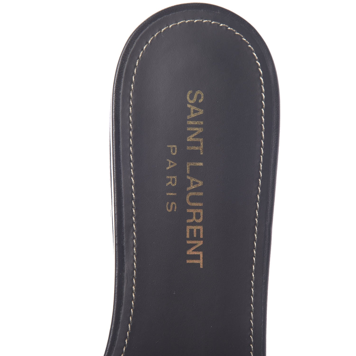 Saint Laurent Calfskin Nu Pied 05 Slide Sandals 38.5 Black 6 of 9