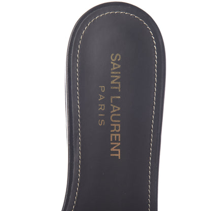 Saint Laurent Calfskin Nu Pied 05 Slide Sandals 38.5 Black 6 of 9