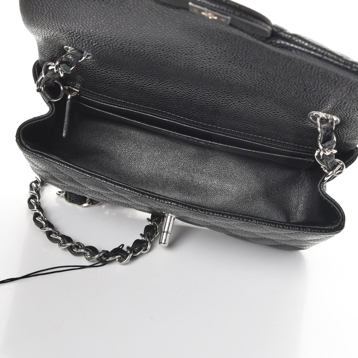 Caviar Quilted Mini Rectangular Flap Black