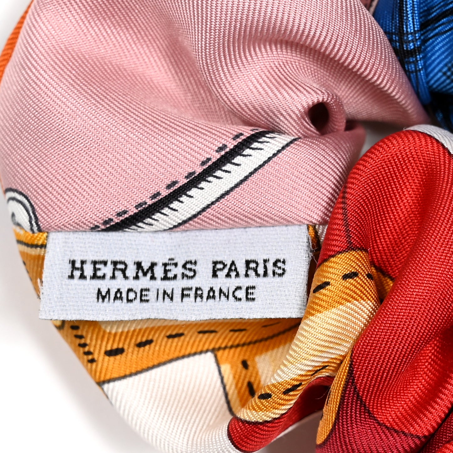 Silk Patchwork Claudia Scrunchie Orange Fruite
