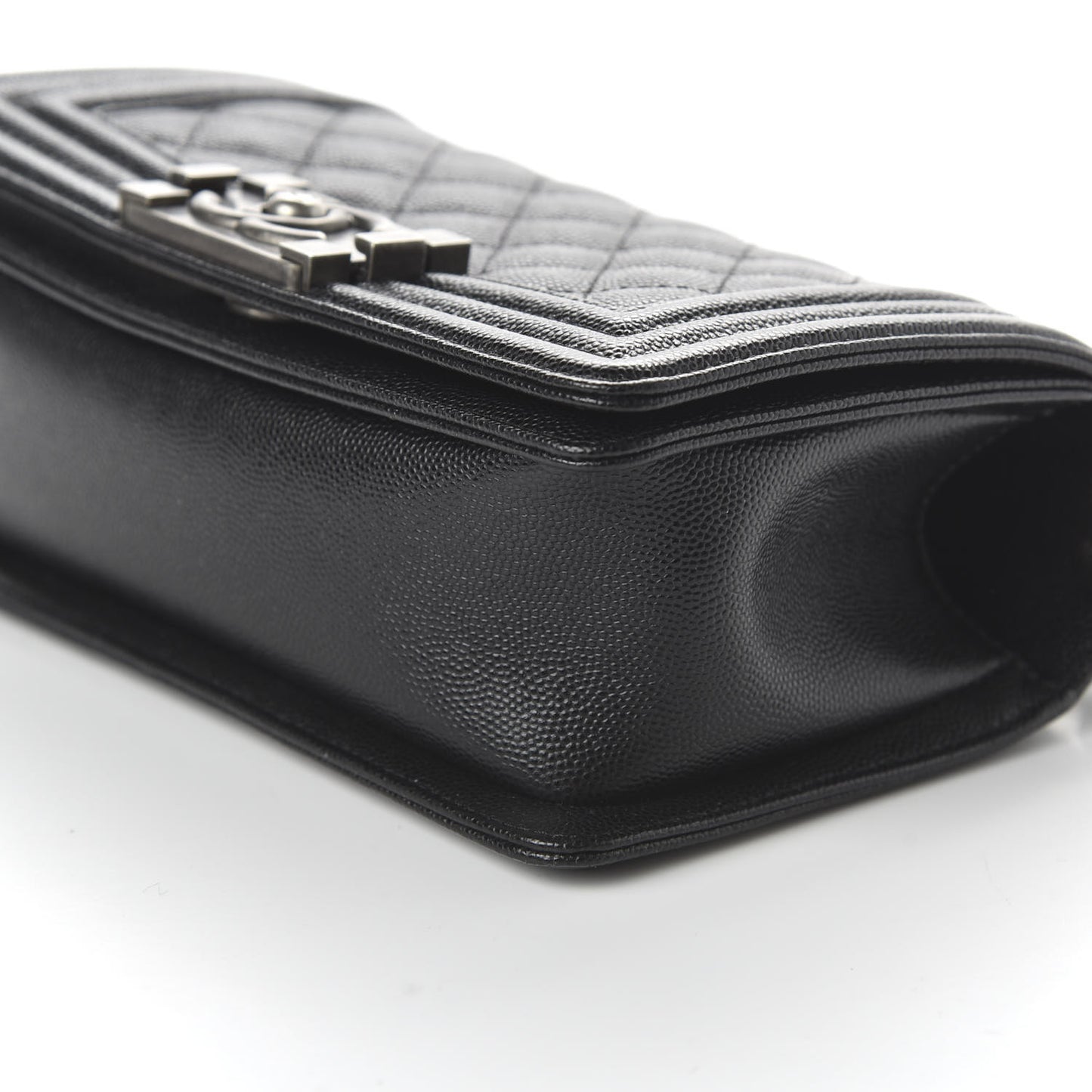 Caviar Quilted Small Boy Flap Black