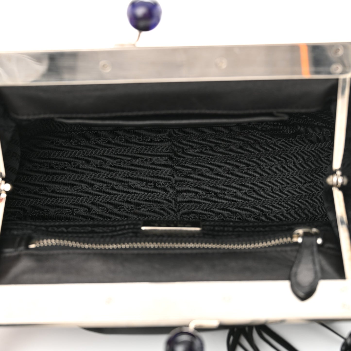 Nappa Kisslock Small Frame Shoulder Bag Black