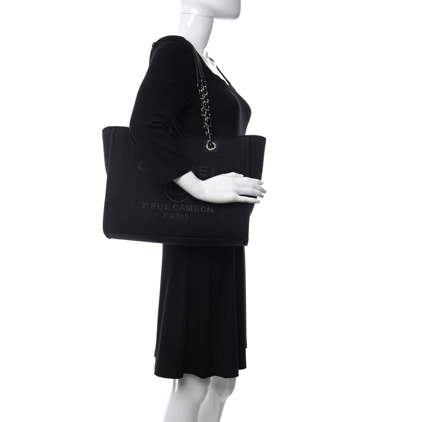 Mixed Fibers Small Deauville Tote Black