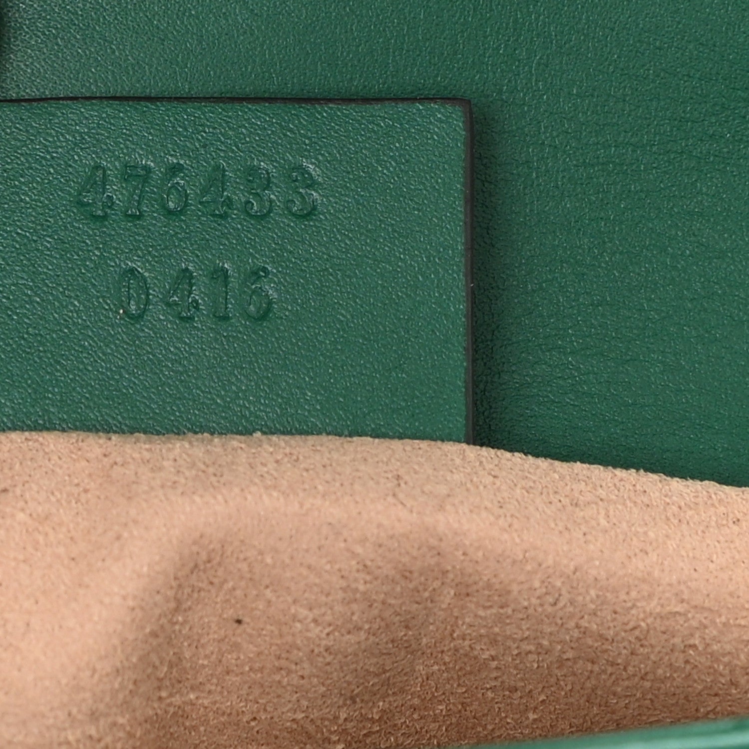 Gucci Calfskin Matelasse Super Mini GG Marmont Shoulder Bag Emerald Green 7 of 8