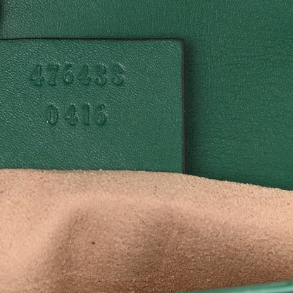 Gucci Calfskin Matelasse Super Mini GG Marmont Shoulder Bag Emerald Green 7 of 8
