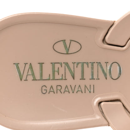 Valentino Garavani PVC Jelly Rockstud Bow Thong Sandals 37 Poudre 7 of 9