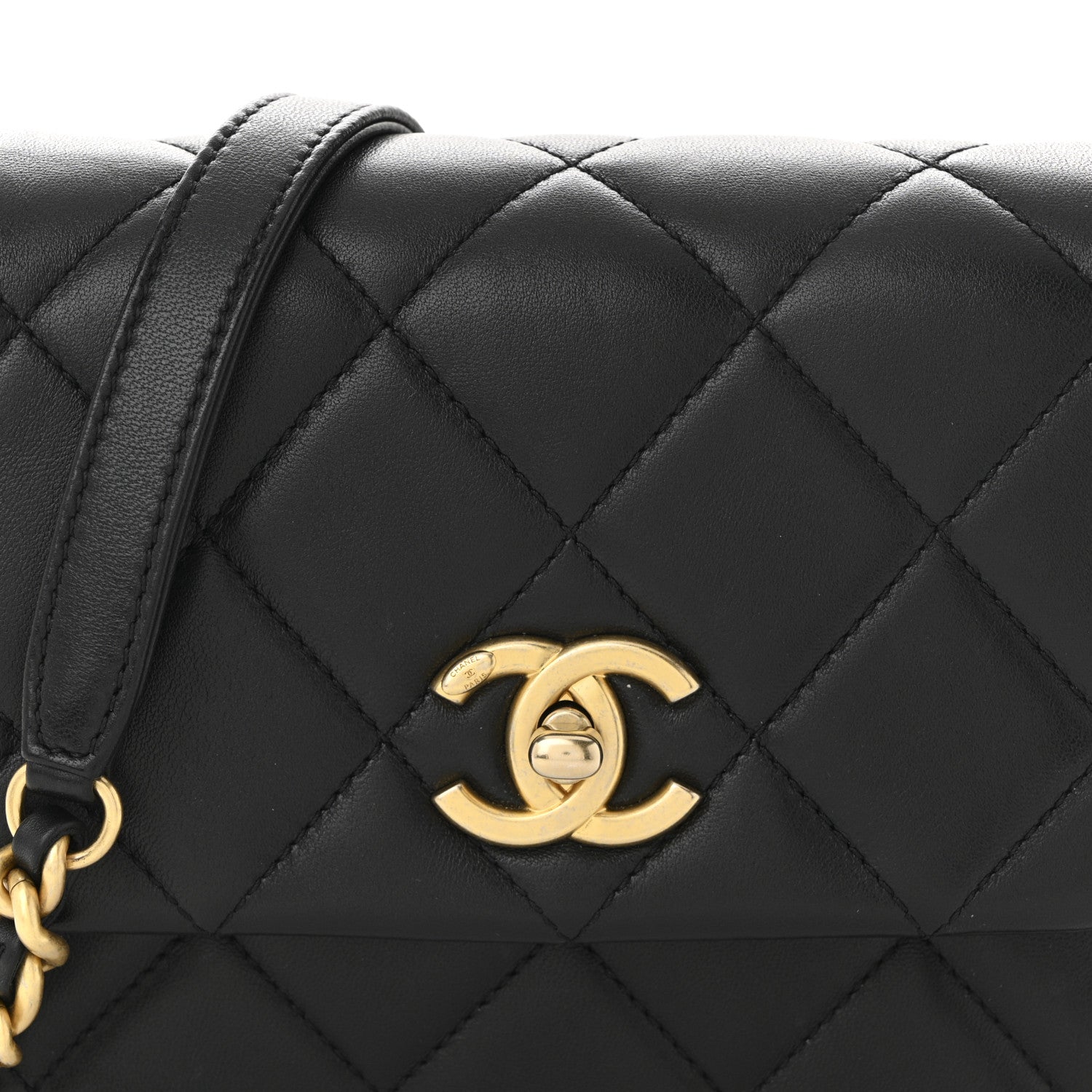 Chanel Lambskin Quilted Mini Side Note Flap Black 8 of 11