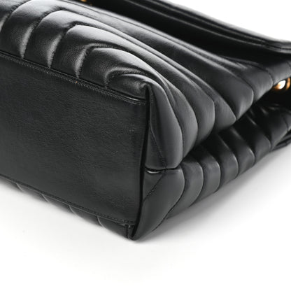 Saint Laurent Calfskin Y Quilted Monogram Medium Loulou Chain Satchel Black 9 of 9