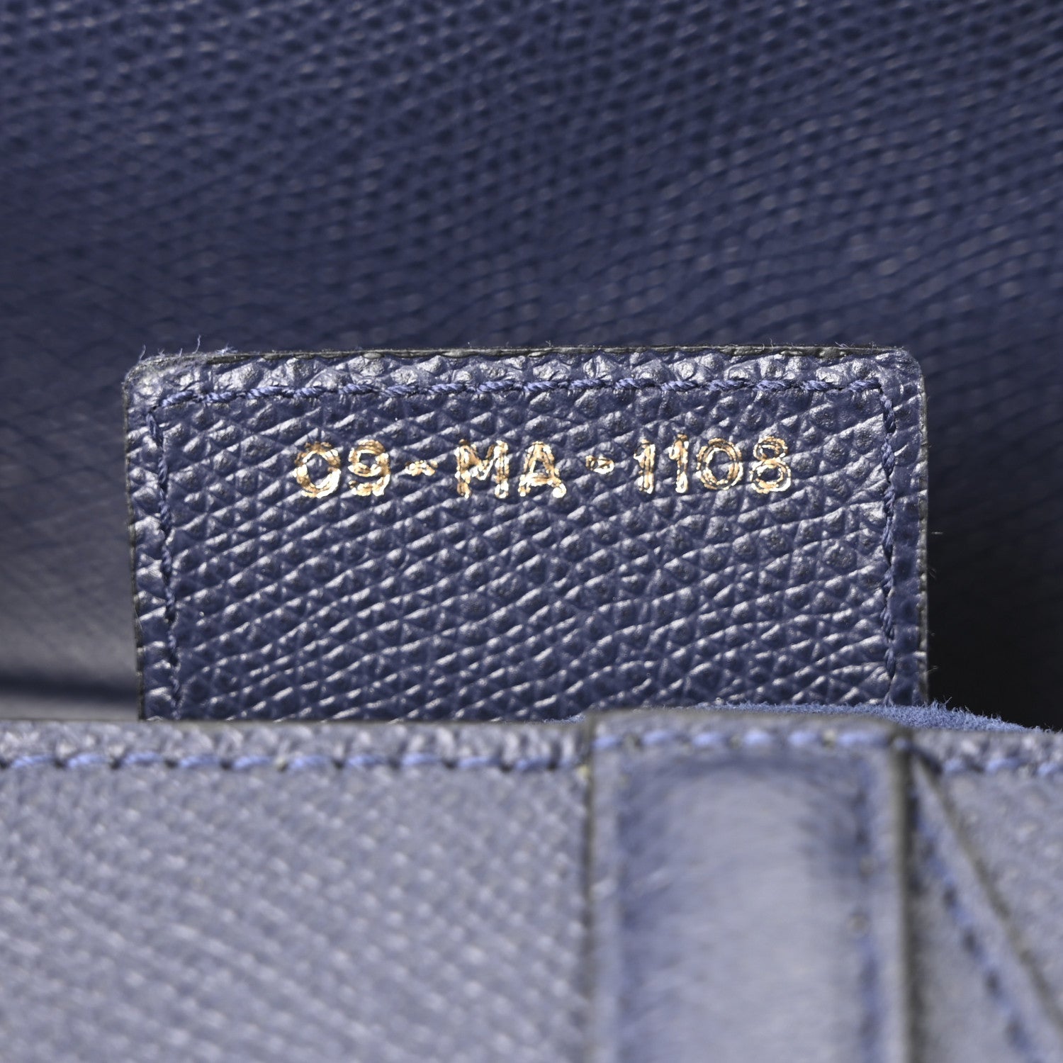 Christian Dior Grained Calfskin Saddle Bag Navy 7 of 10