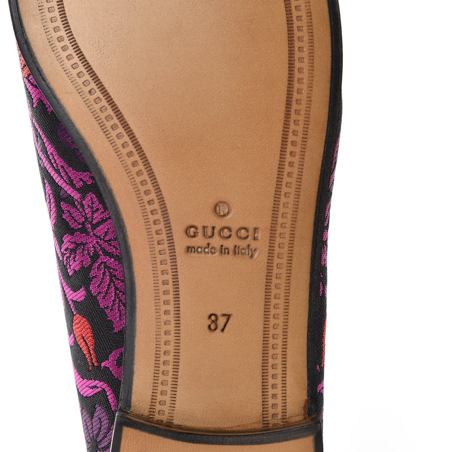 Jacquard Floral Womens Horsebit Jordaan Loafers 37 Black Begonia