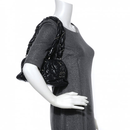 Chanel Distressed Lambskin Lady Braid Small Tote Black 2 of 8