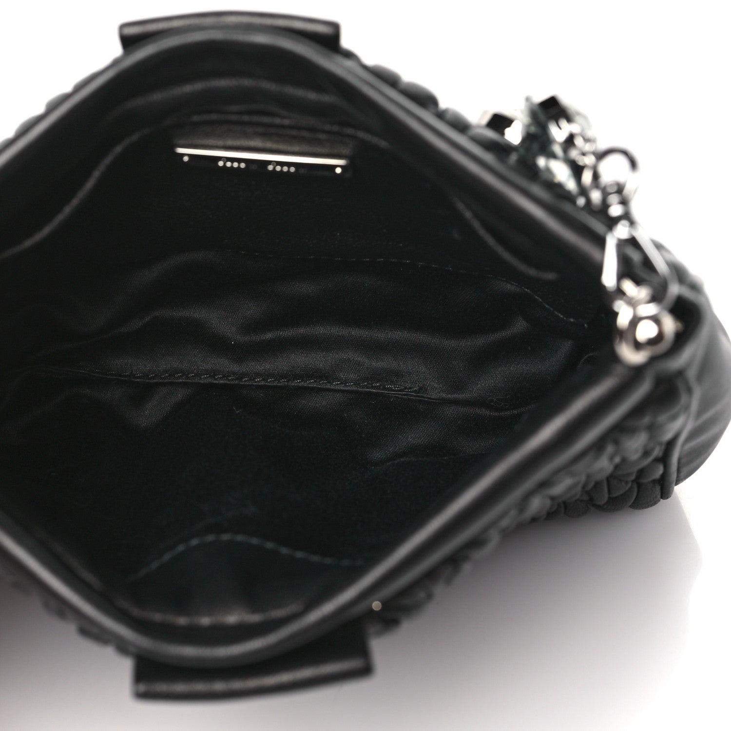Miu Miu Nappa Matelasse Crystal Shoulder Bag Black 5 of 8