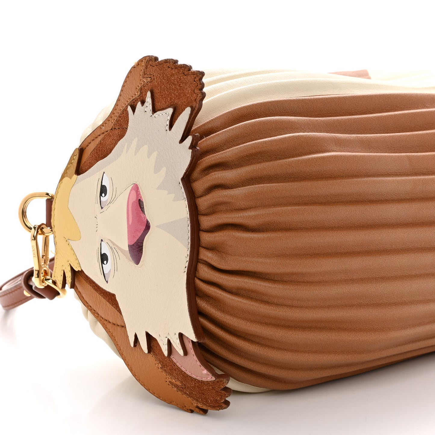 X HOWLS MOVING CASTLE Lambskin Pleated Heen Bracelet Pouch Shoulder Bag