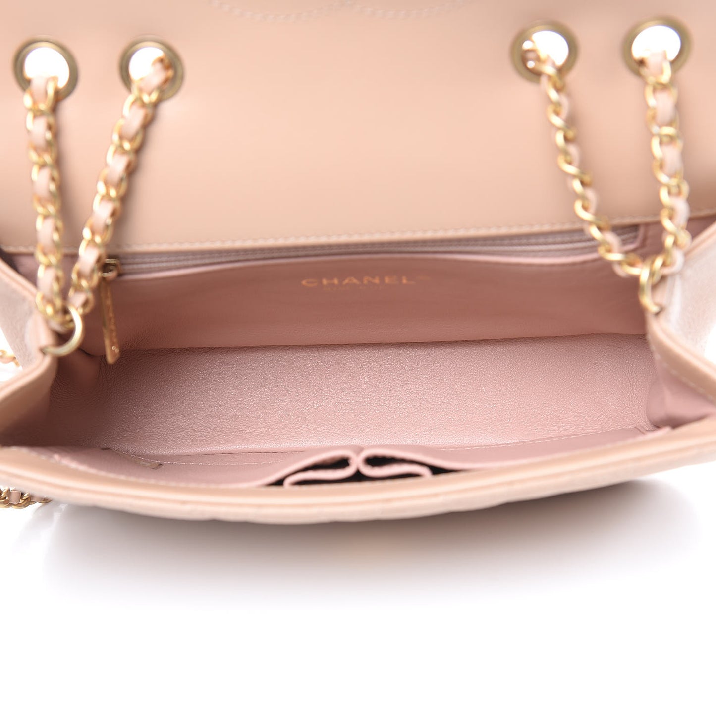 Caviar Quilted Small CC Filigree Flap Beige