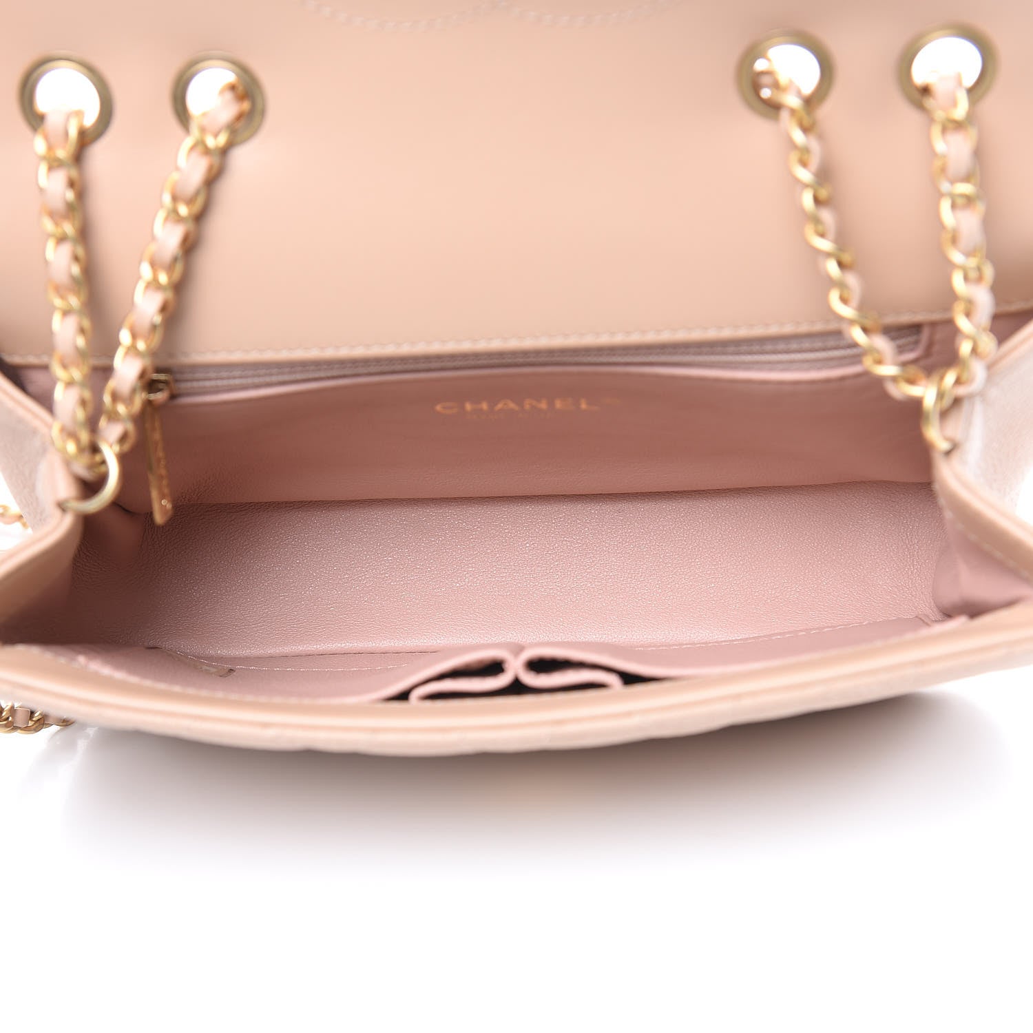 Chanel Caviar Quilted Small CC Filigree Flap Beige 5 of 10