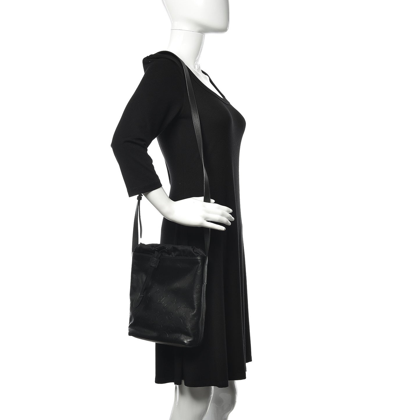 Calfskin Monogram Shadow Nano Bag Black